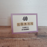 40th Birthday Card