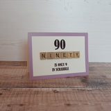 90th Birthday Card