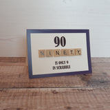 90th Birthday Card